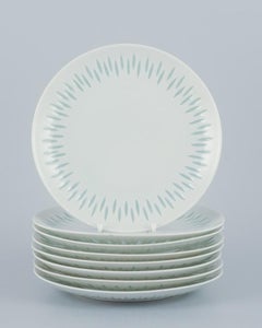 Friedl Holzer-Kjellberg for Arabia. Eight plates in rice porcelain. Ca 1970