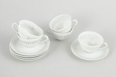 Friedl Holzer-Kjellberg for Arabia. Set of 5 demi-tasse cups with saucers, 1970s