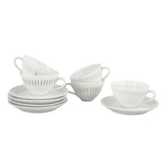 Friedl Holzer-Kjellberg for Arabia. Set of 5 demi-tasse cups with saucers, 1970s