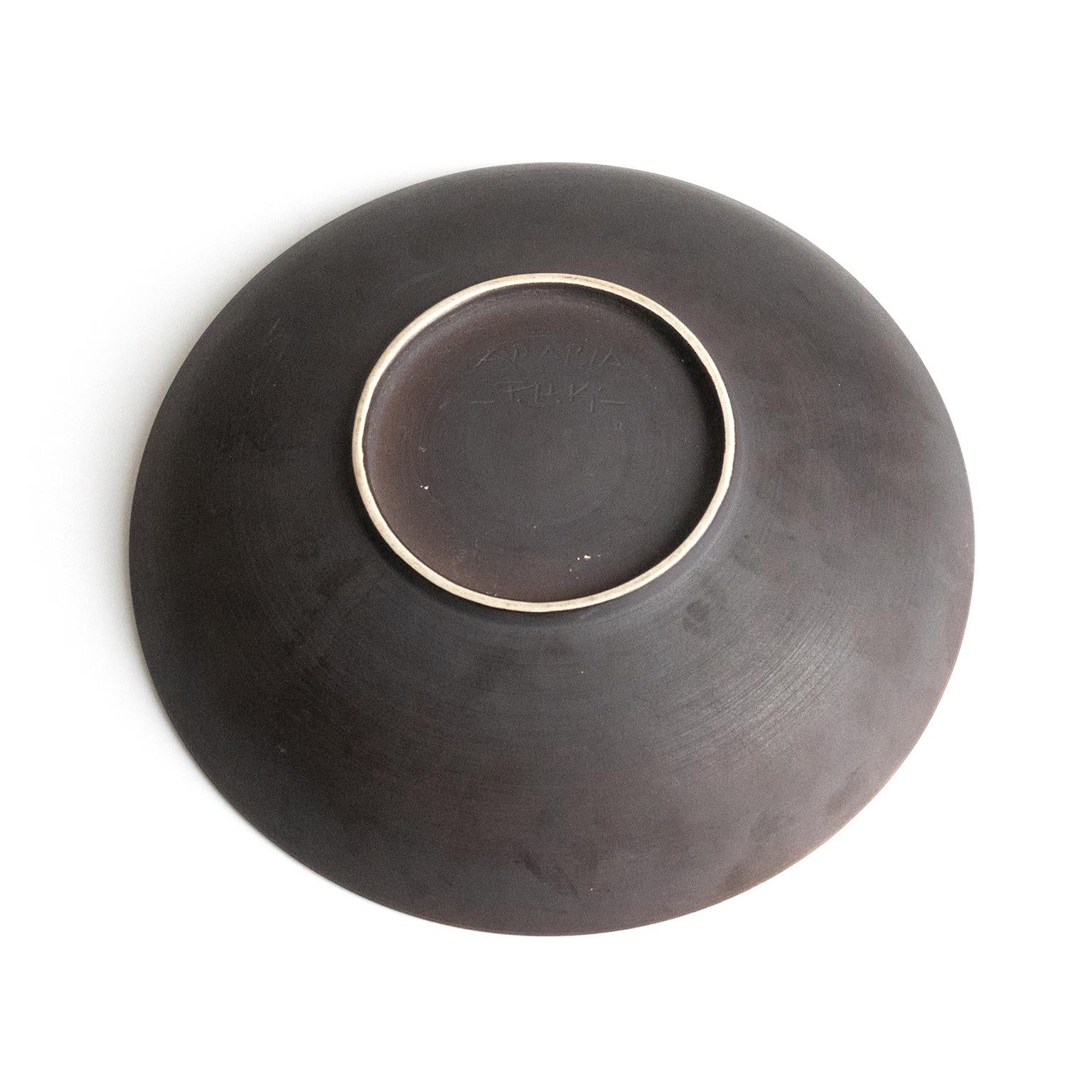 Ceramic Friedl Holzer-Kjellberg Ox-Blood Bowl, Arabia Finland 1950's For Sale