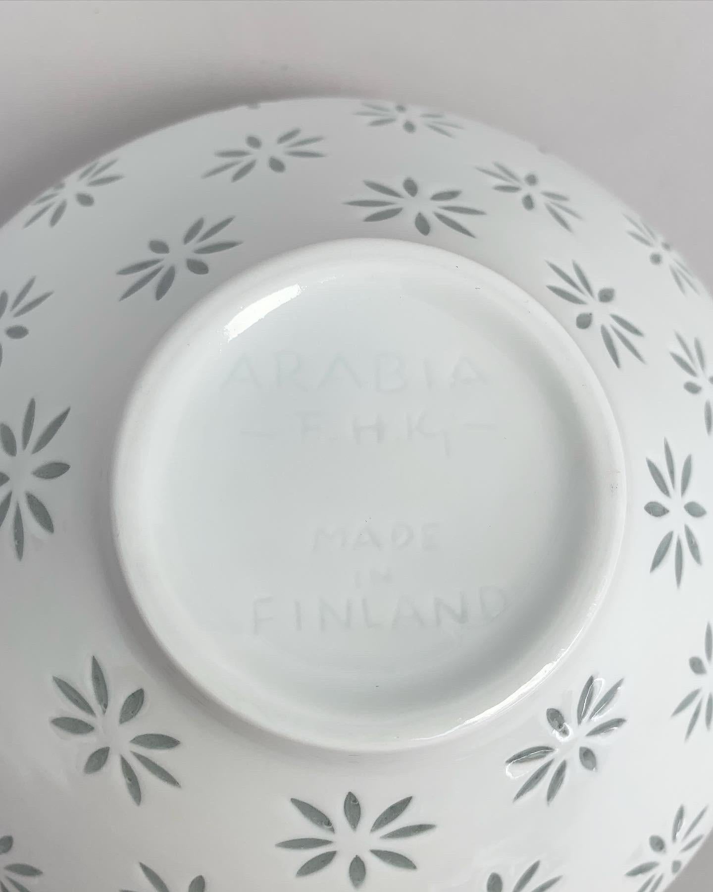 Friedl Holzer-Kjellberg Rice Grain Porcelain Bowl Arabia Finland 1950s 3