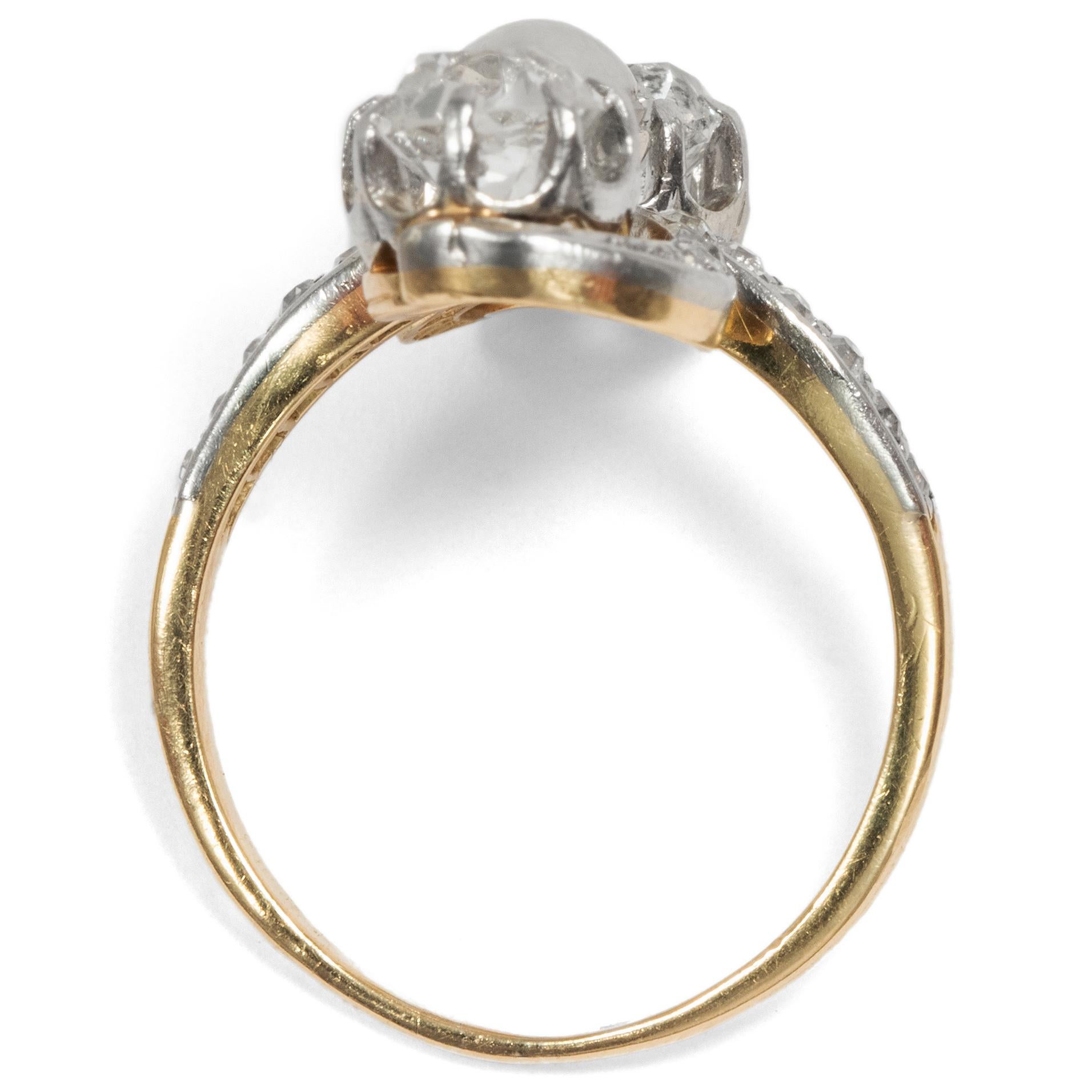 Women's or Men's Friedländer circa 1910, Certified 2.03 Carat Diamond Trilogy Engagement Ring