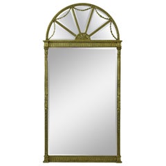 Friedman Brothers Arch Top Mirror, Gold Frame, Beveled Glass, 81\" H