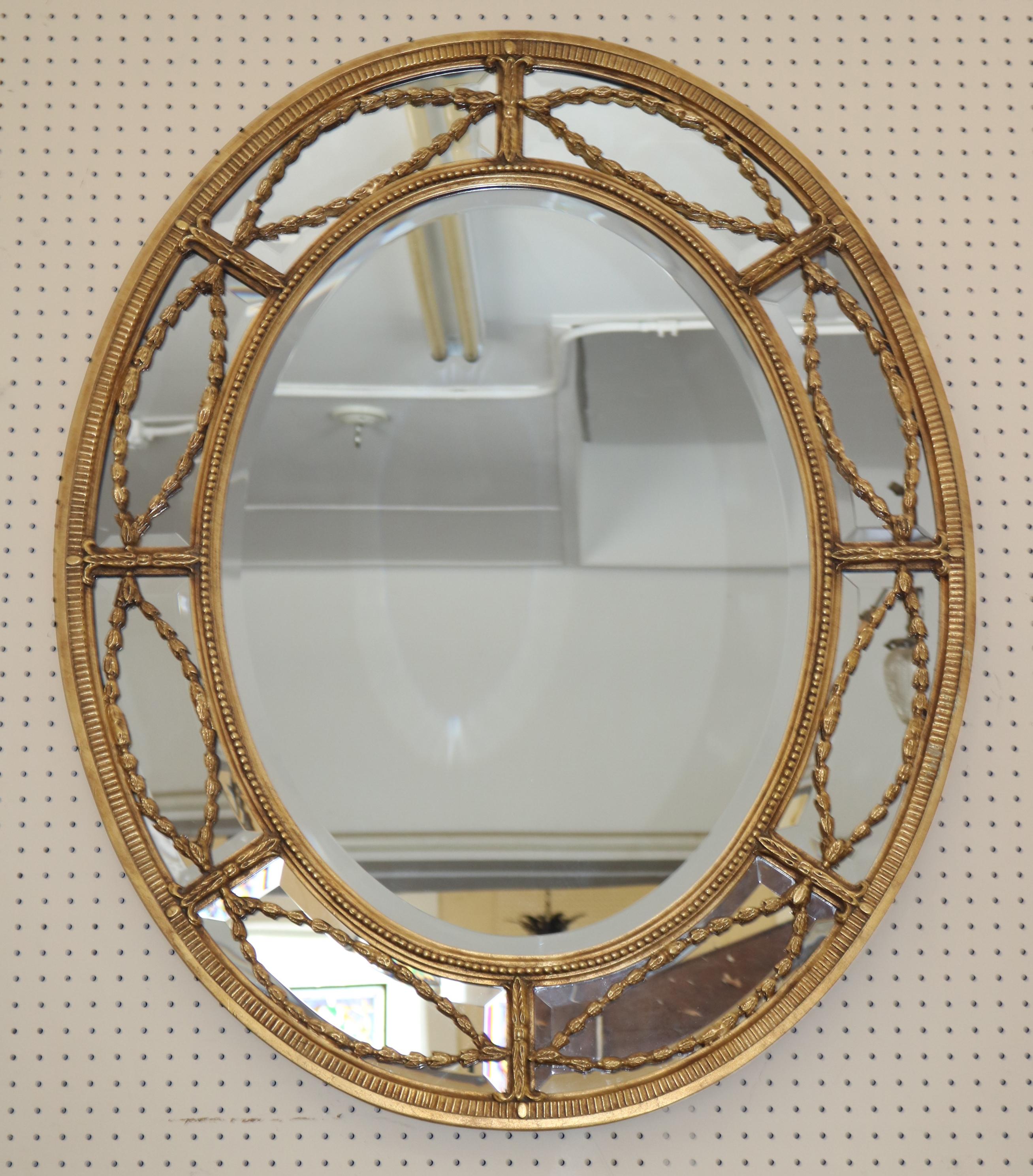 Friedman Brothers Beveled Mirror Model Adamesque Horizontal or Vertical For Sale 6