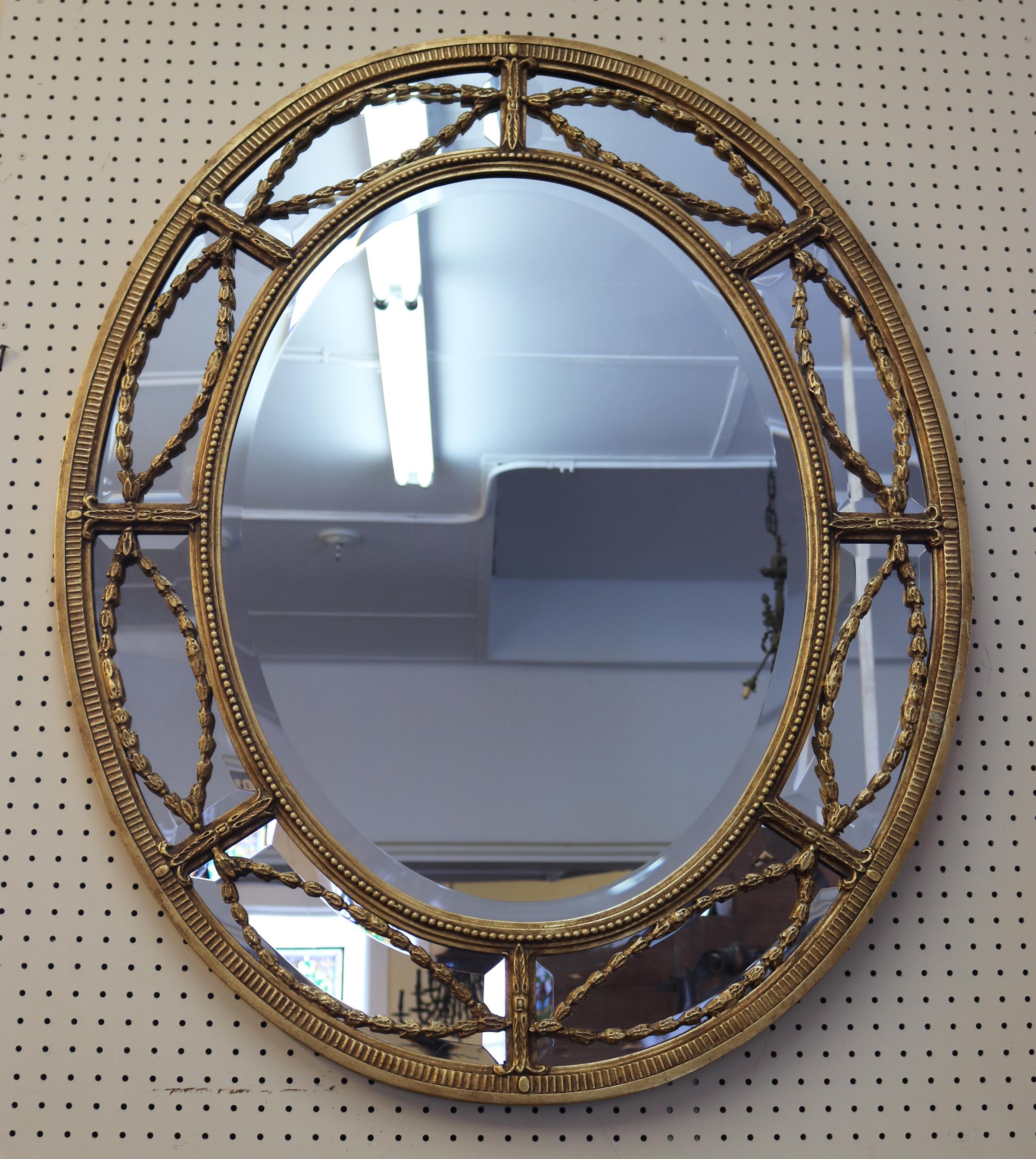 Friedman Brothers Beveled Mirror Model Adamesque Horizontal or Vertical For Sale 8