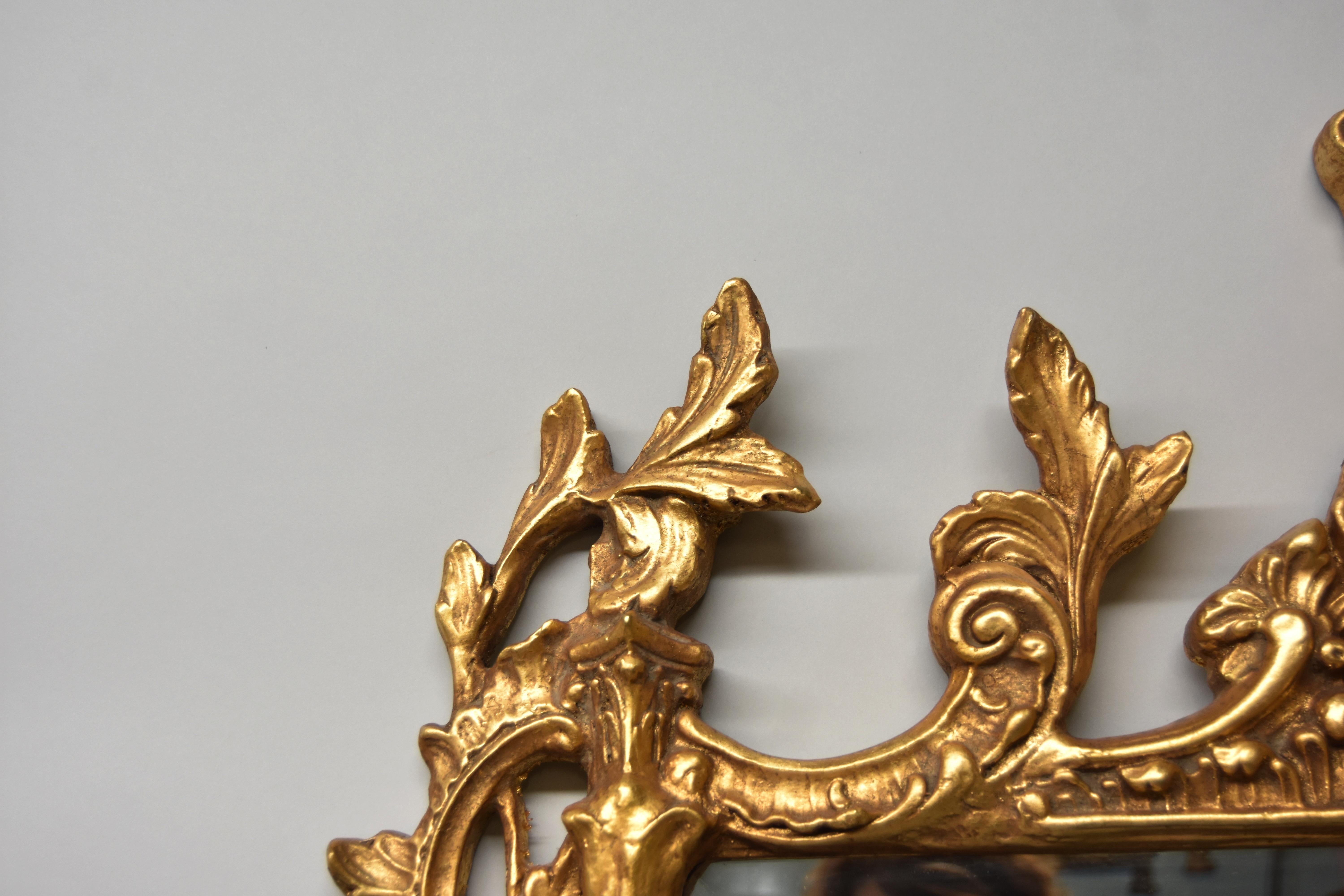 Georgian Friedman Brothers Carved Wood Gold Gilt Birdcage Eagle Mirror
