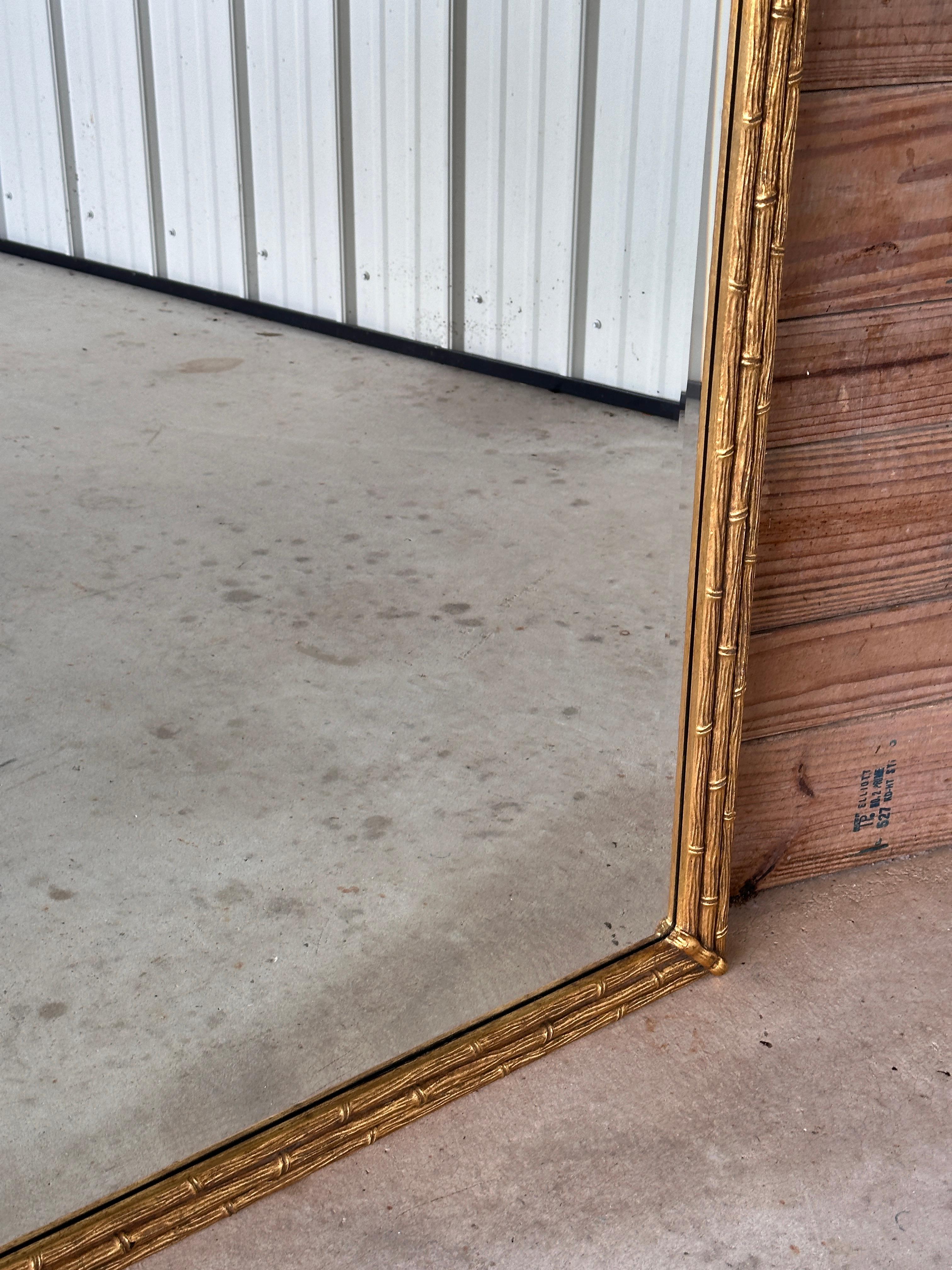 Friedman Brothers Chinoiserie Regency Gilt Faux Bamboo Pagoda Wall Mirror 7