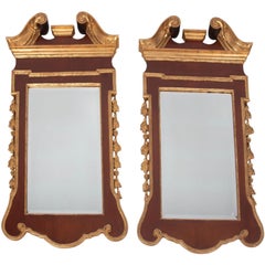 Friedman Bros. Specchi italiani in legno dorato in stile Feder con aquile - 2