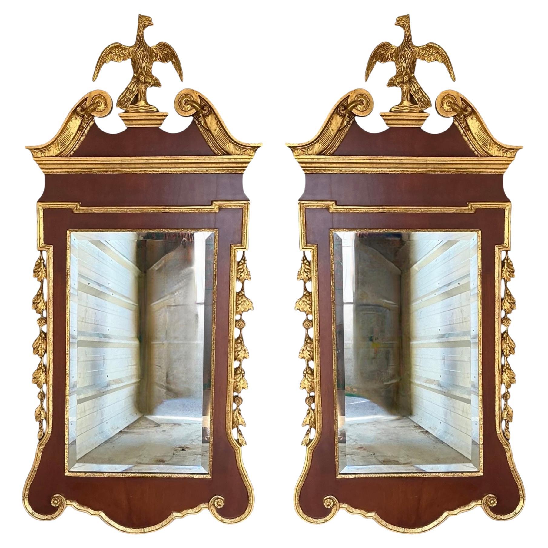 Friedman Bros. Chippendale Federal Style Giltwood Italian Mirrors W/ Eagles - 2