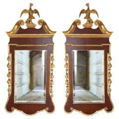 Friedman Bros. Espejos Italianos De Madera Dorada Estilo Chippendale Federal Con Águilas - 2