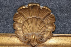 Friedman Brothers Decorative Arts Draper Era Style Gold Mirror Shell Motif