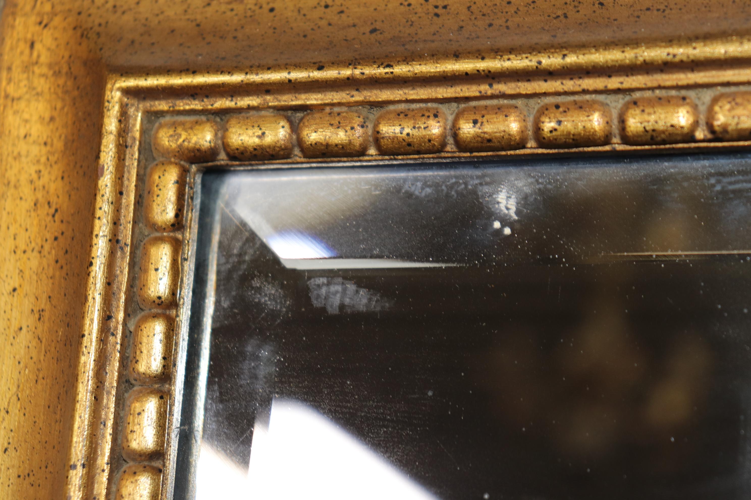 Friedman Brothers Decorative Arts Draper Era Style Gold Mirror Shell Motif For Sale 1