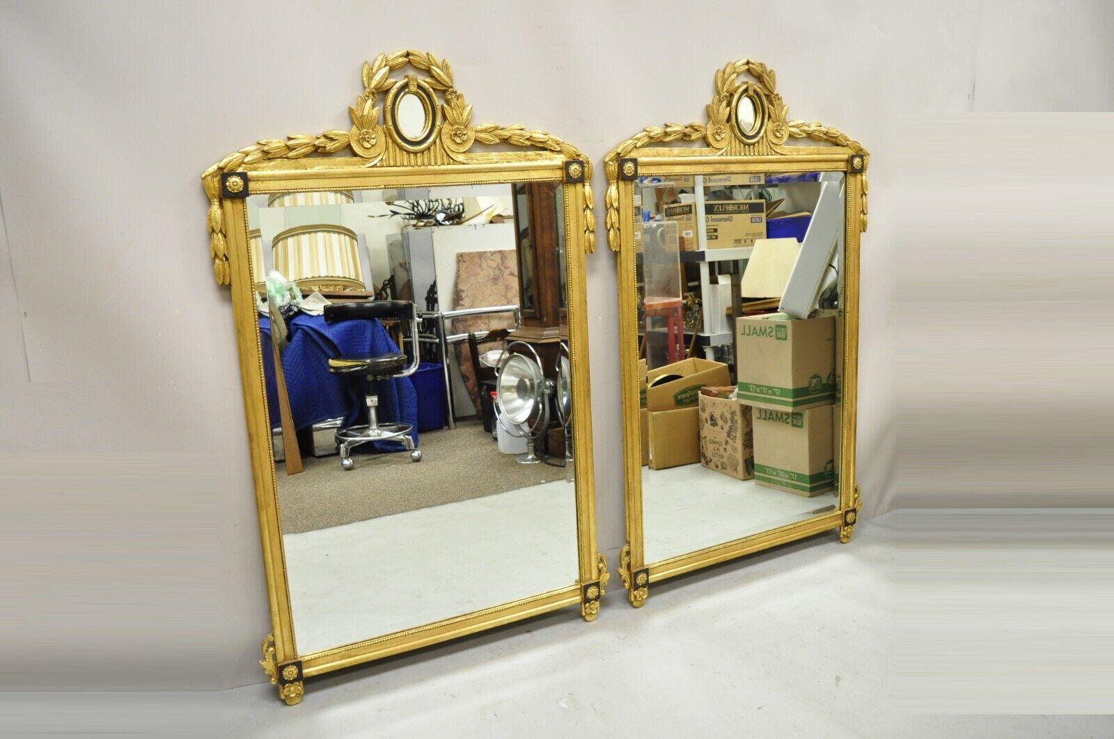 Friedman Brothers French Neoclassical Carved Wood Large Wall Mirrors - a Pair For Sale 6