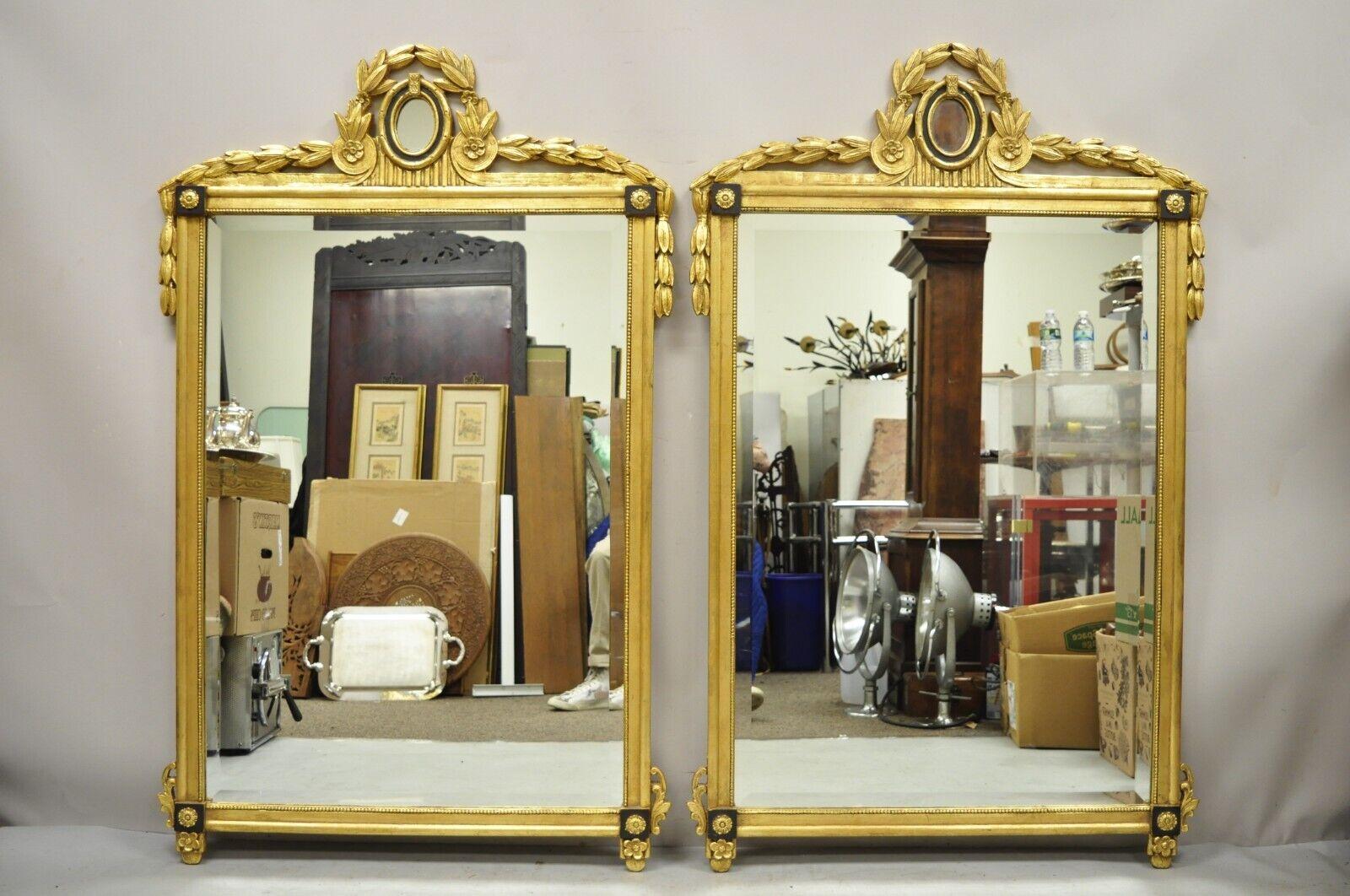 Friedman Brothers French Neoclassical Carved Wood Large Wall Mirrors - a Pair For Sale 4
