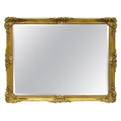 Specchio da parete rettangolare da 45" in stile French Rococo di Friedman Brothers Gold