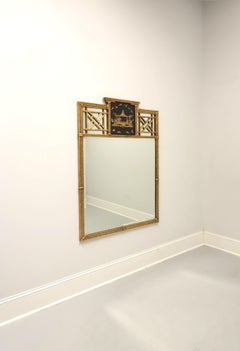 FRIEDMAN BROTHERS Gold Gilt Faux Bamboo Japanese Pagoda Mirror