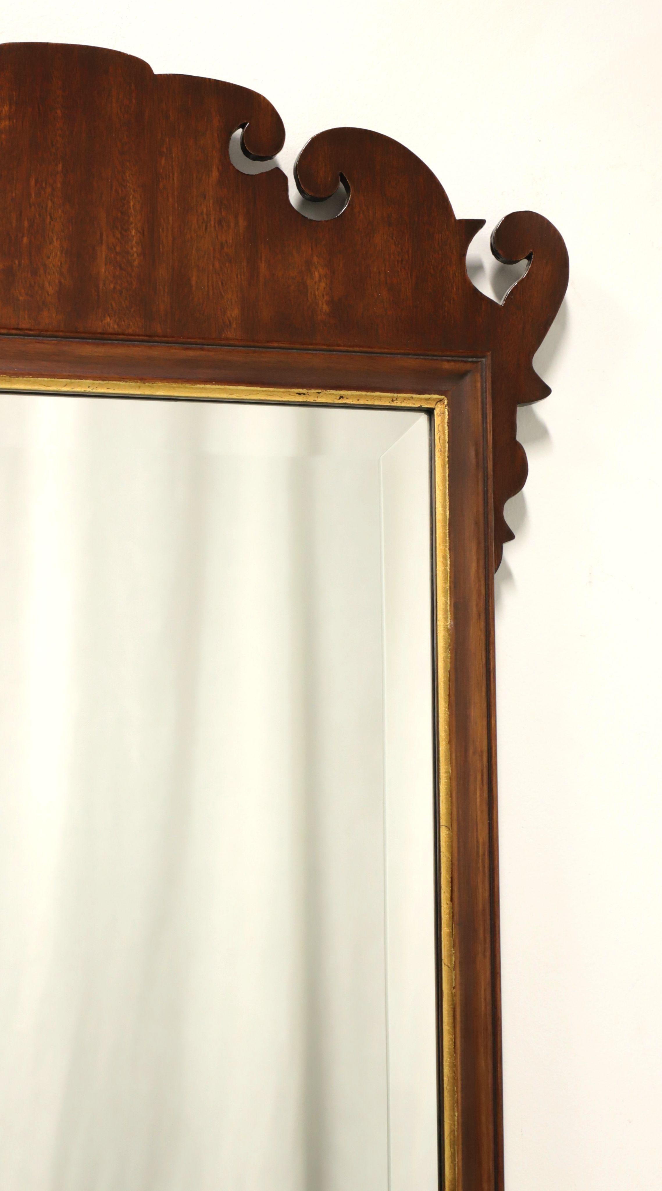 FRIEDMAN BROTHERS Mahogany Chippendale Style Beveled Wall Mirror In Good Condition In Charlotte, NC