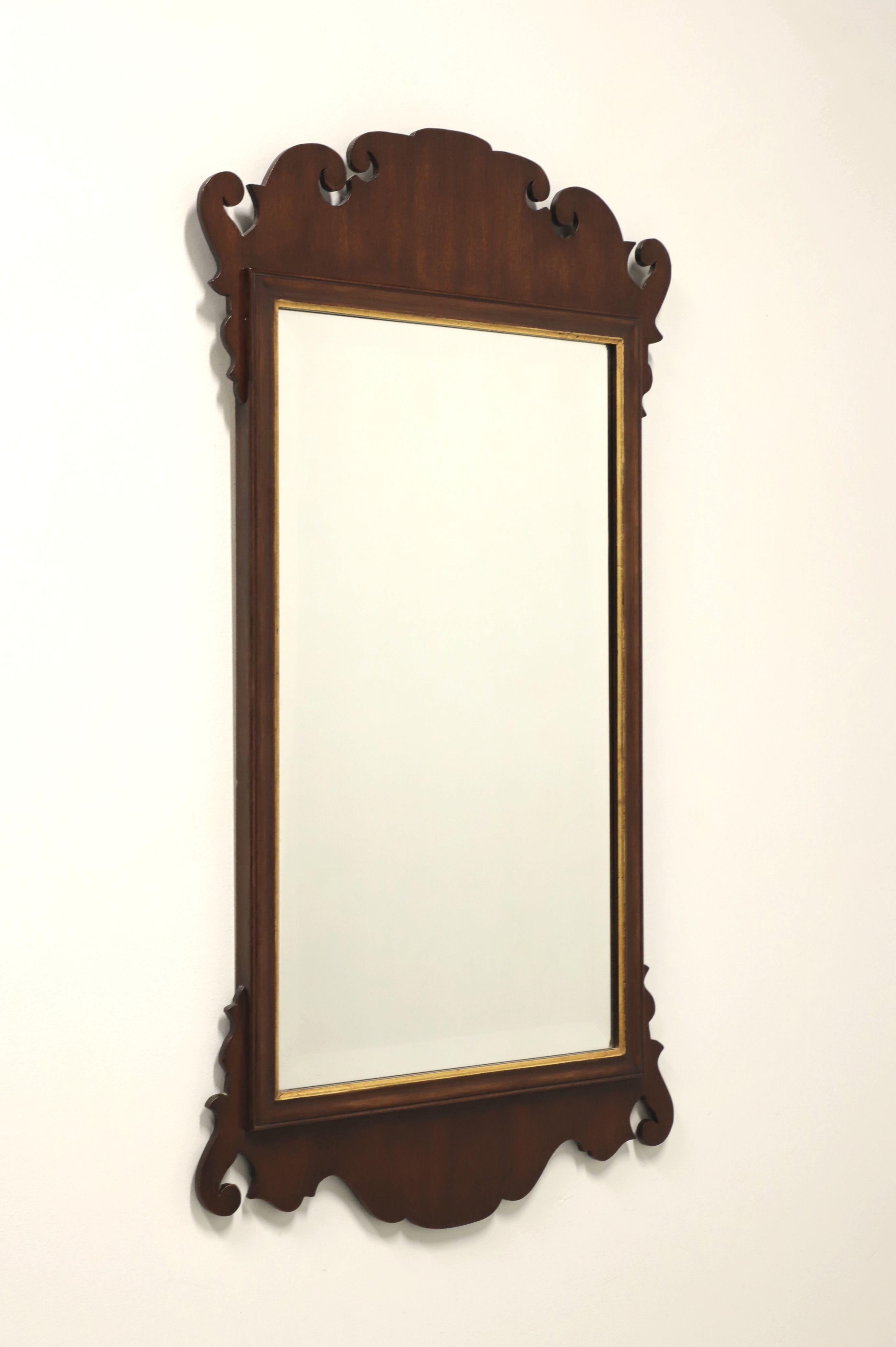 FRIEDMAN BROTHERS Mahogany Chippendale Style Beveled Wall Mirror 4