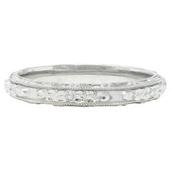 Friedman Ring Co. Art Deco Gold 18K Vintage Orange Blossom Wedding Band Ring