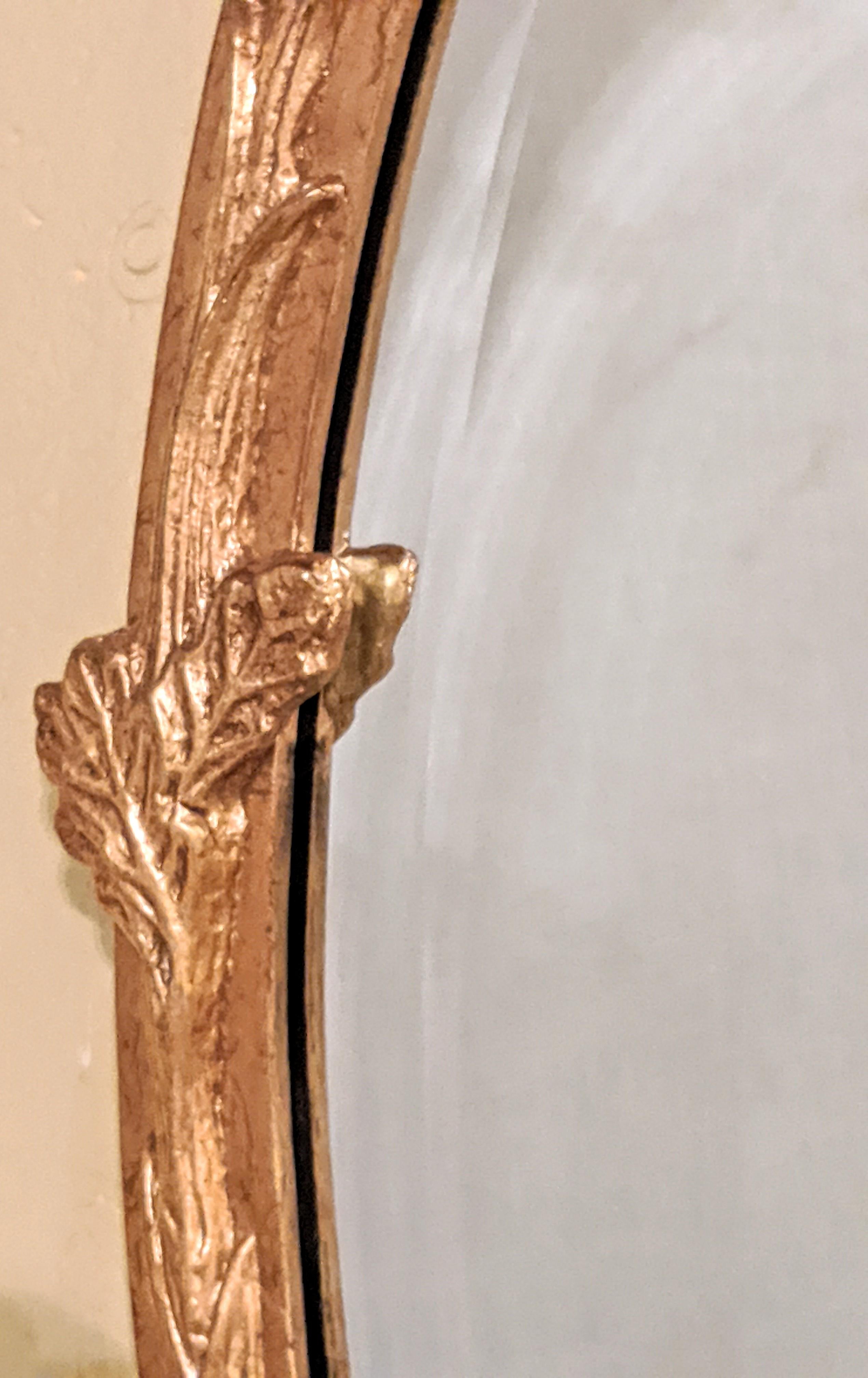 Contemporary Friedmans Wall Console or Mantel Mirror, Giltwood