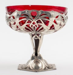 Friedrich Adler Compota de peltre Jugendstil Osiris