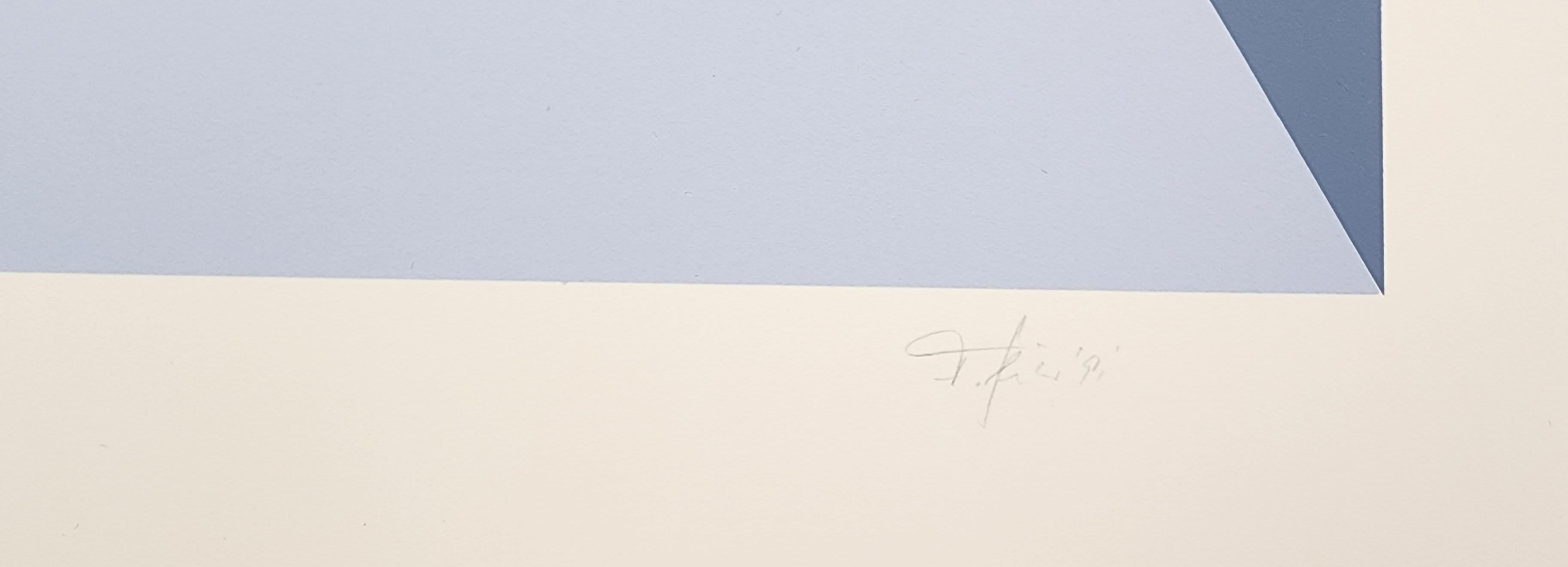 Composition en béton (Konkrete Kunst, Constructivsm) (~40% DE RÉDUCTION SUR LE PRIX DE LISTE) - Gris Abstract Print par Friedrich Geiler