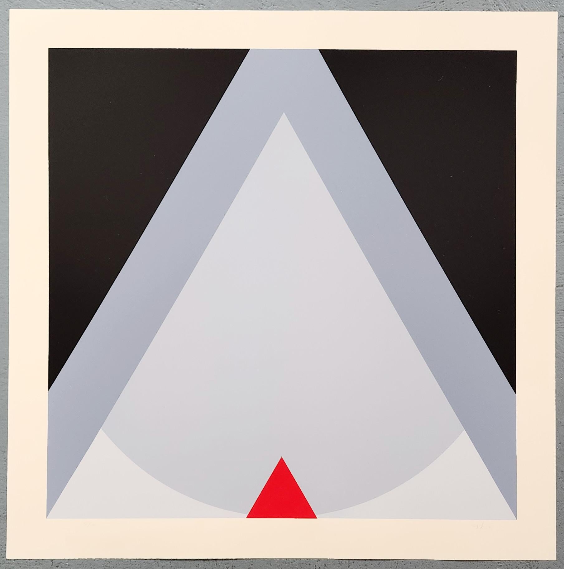 Abstract Print Friedrich Geiler - Composition en béton (Konkrete Kunst, Constructivsm) (~40% DE RÉDUCTION SUR LE PRIX DE LISTE)