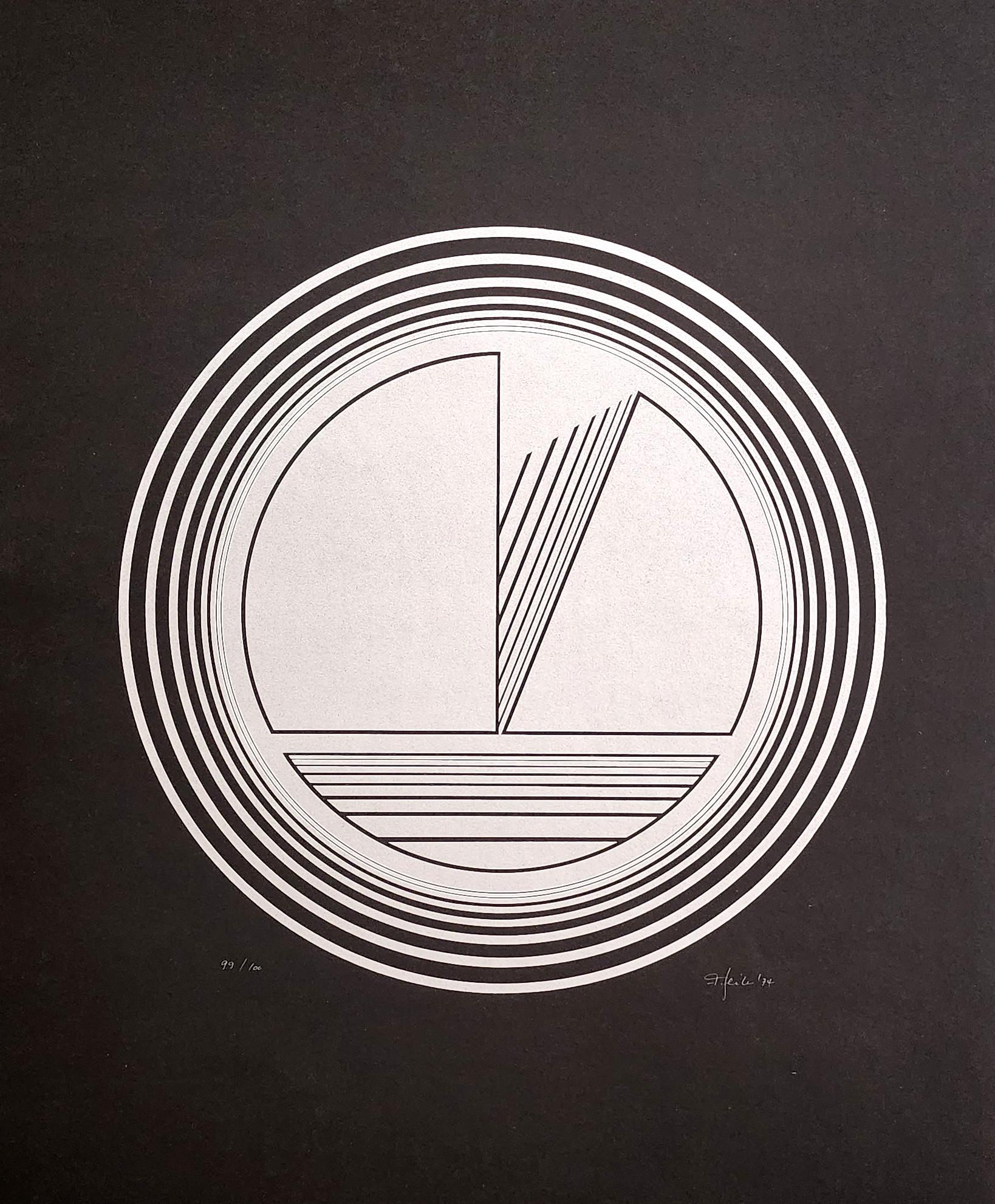 Betone Komposition (Konkrete Kunst, Konstruktivismus, Geometrische Abstraktion) – Print von Friedrich Geiler