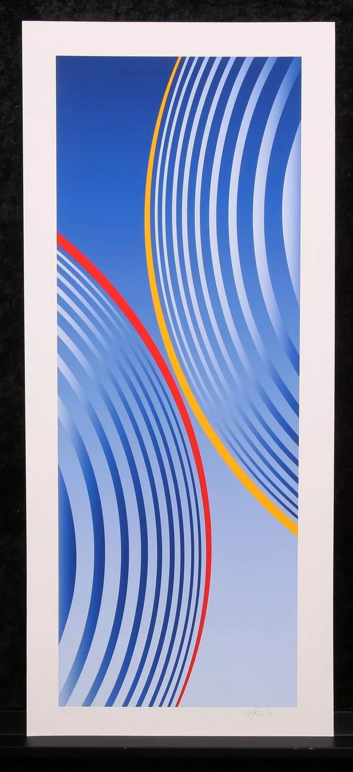 Friedrich Geiler
Geometric Column in Blue (Konkrete Kunst, Constructivsm, Geometric Abstract, Op-Art)
Giclee on heavy cotton paper
2021
Size: 28.54 x 12 in (72.5 x 30.5 cm)
Edition: 25
Signed, dated and insribed (Archiv/BAT) by hand
COA