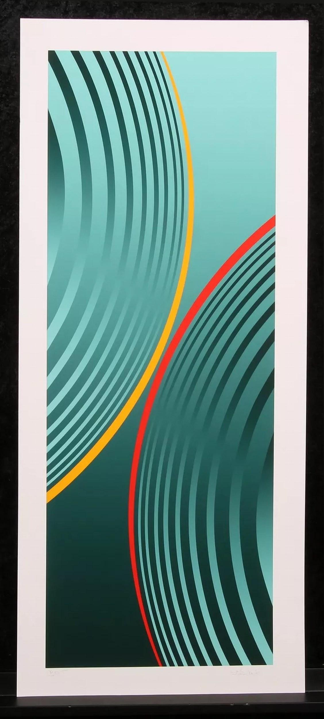 Friedrich Geiler
Geometric Column in Green (Konkrete Kunst, Constructivsm, Geometric Abstract, Op-Art)
Giclee on heavy cotton paper
2021
Size: 28.54 x 12 in (72.5 x 30.5 cm)
Edition: 25
Signed, dated and insribed (Archiv/BAT) by hand
COA