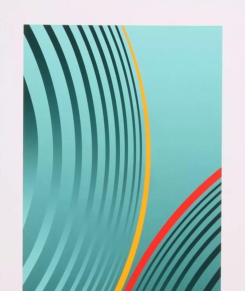 Geometric Column in Green (Konkrete Kunst, Constructivsm, Geometric, Op-Art) For Sale 3