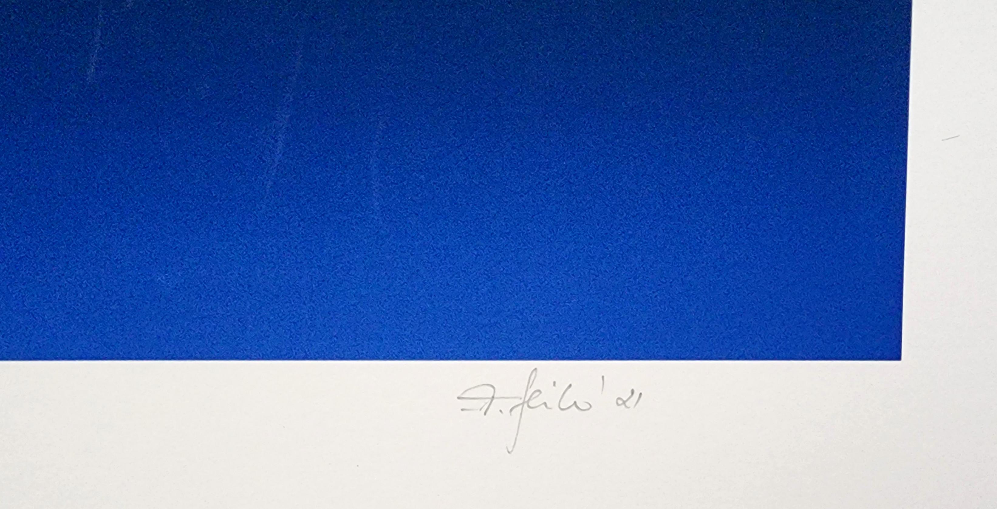 Geometric Composition in Blue (Konkrete Kunst, Geometric, ~35% OFF LIST PRICE) For Sale 1