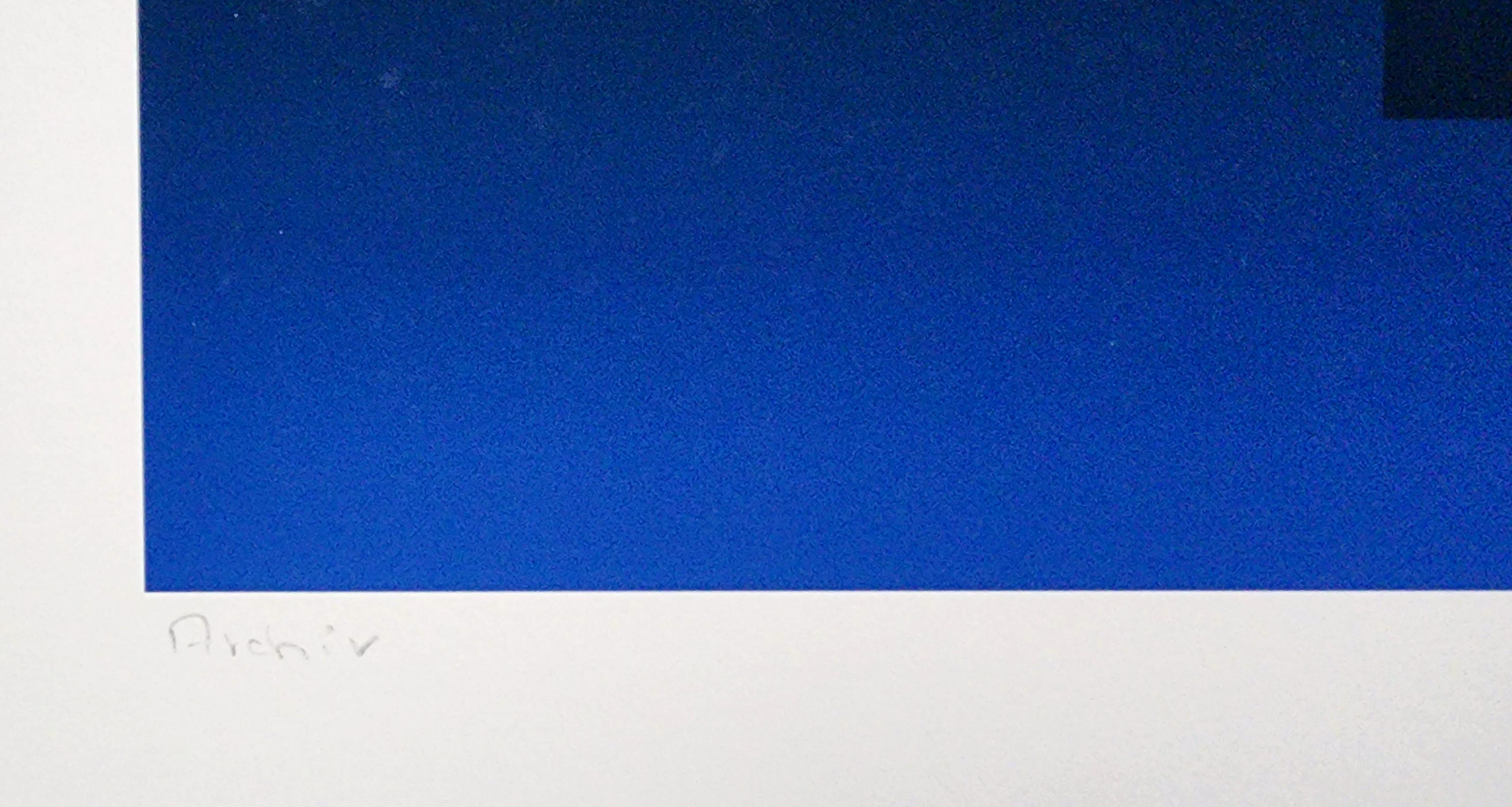 Geometric Composition in Blue (Konkrete Kunst, Geometric, ~35% OFF LIST PRICE) For Sale 2