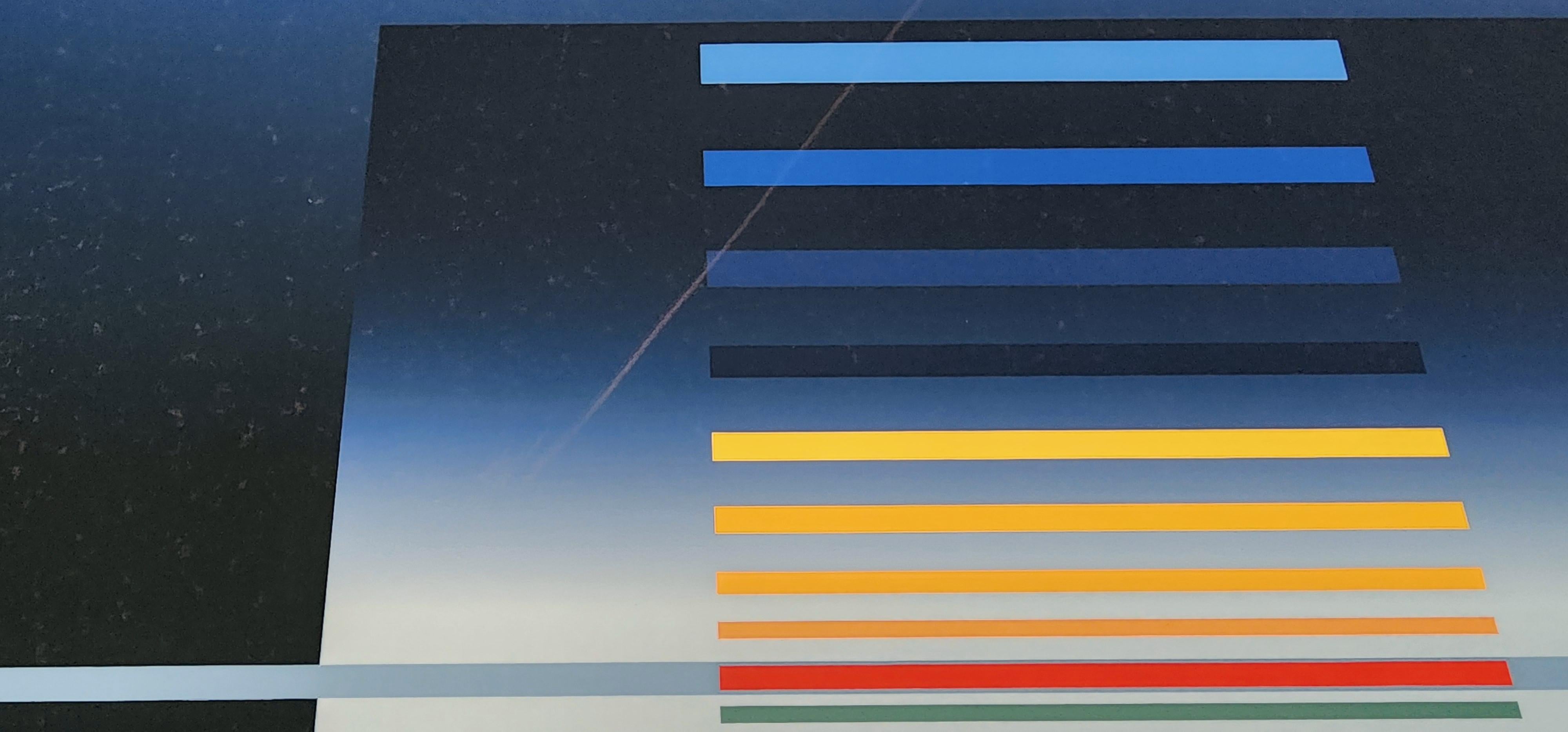 Geometric Composition in Blue (Konkrete Kunst, Geometric, ~35% OFF LIST PRICE) For Sale 4
