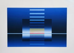 Geometric Composition in Blue (Konkrete Kunst, Geometric, ~35% OFF LIST PRICE)