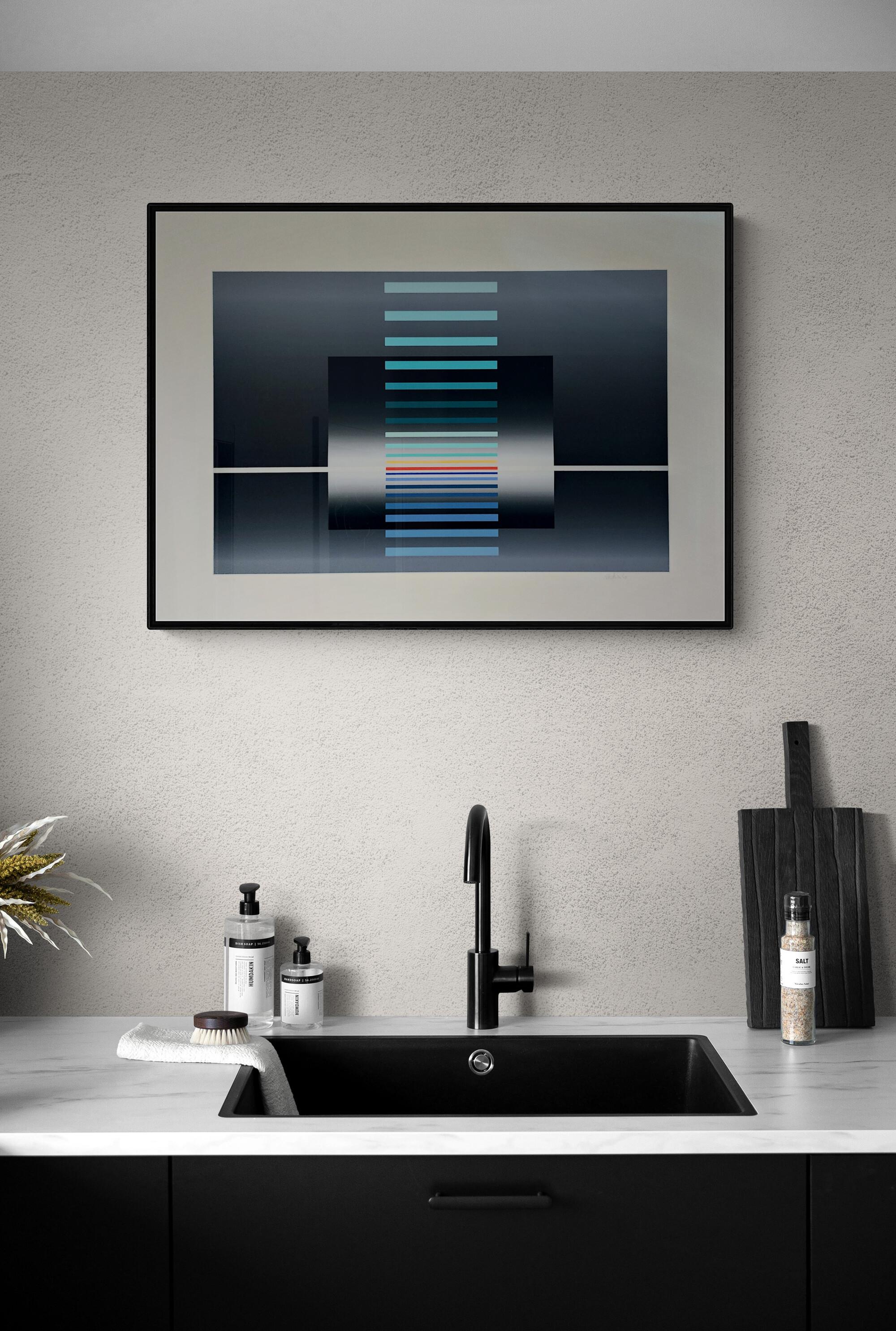 Geometric Composition in Gray (Konkrete Kunst, Constructivsm, Geometric) - Modern Print by Friedrich Geiler