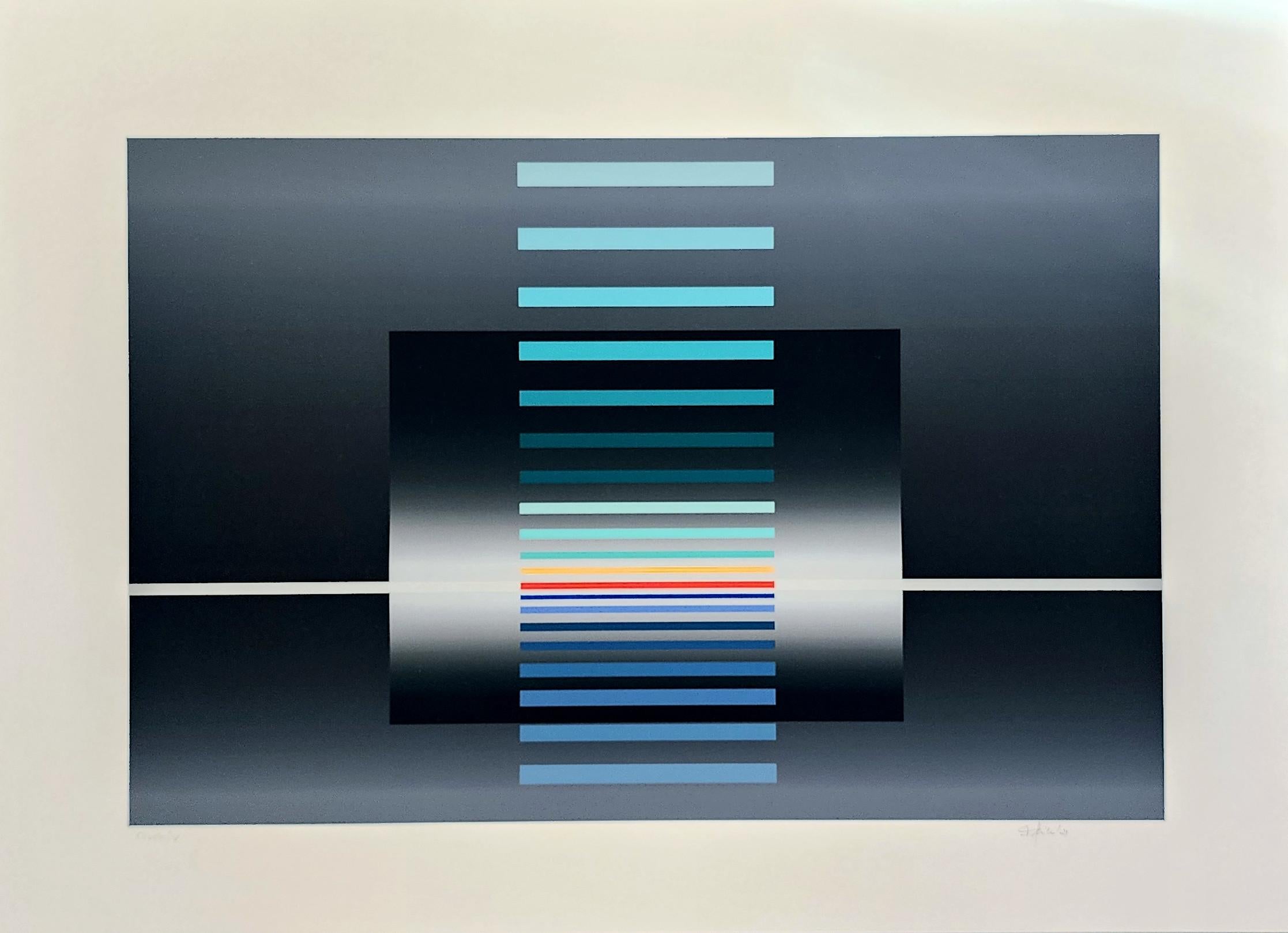 Geometric Composition in Gray (Konkrete Kunst, Constructivsm, Geometric) - Print by Friedrich Geiler