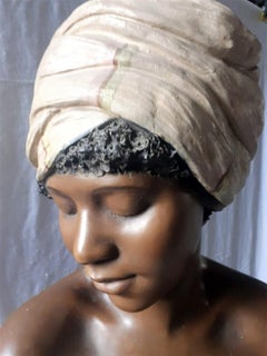 Friedrich Goldscheider '1845-1897', Large Bust in Polychrome Terracotta, 1890
