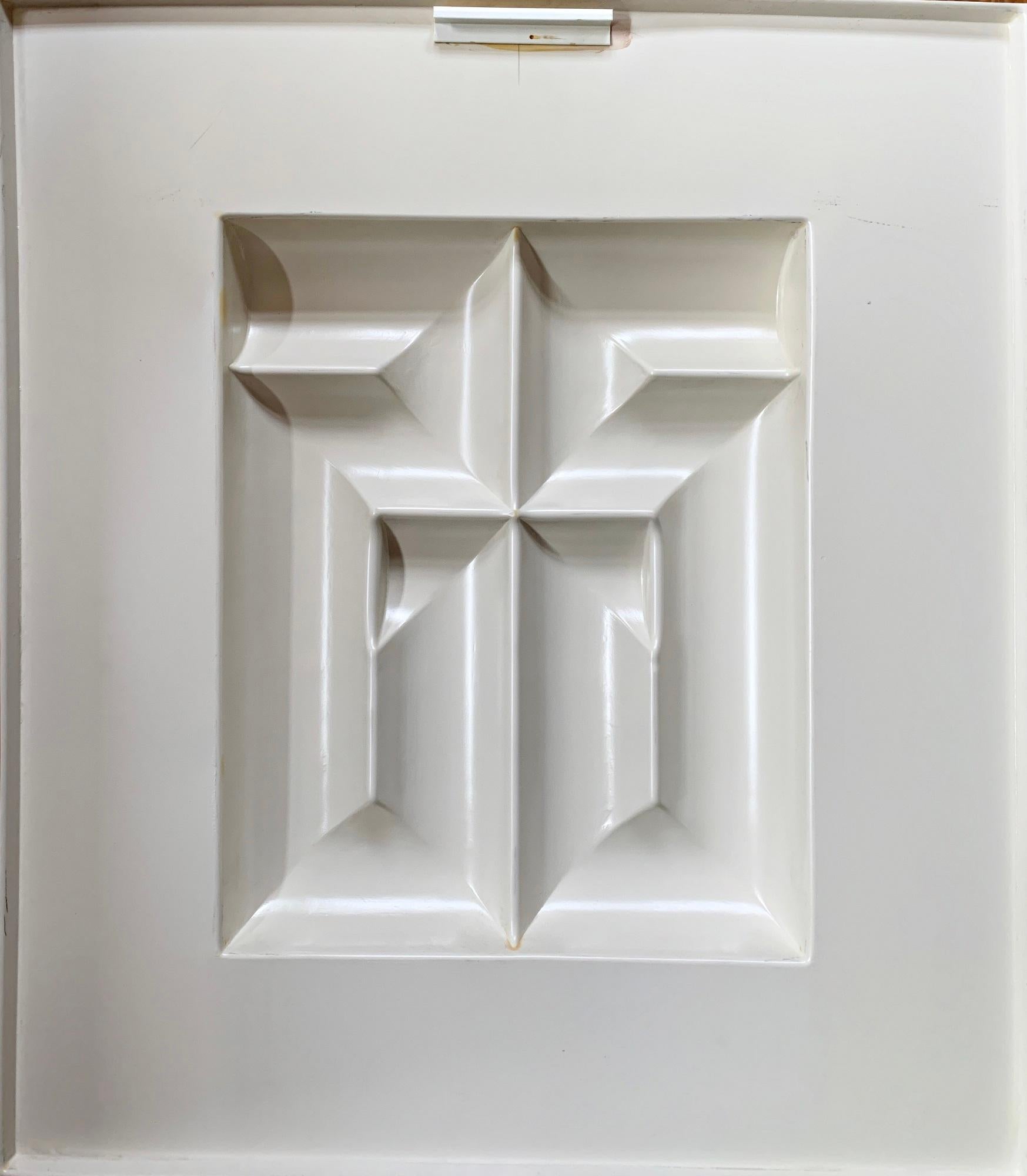 Friedrich Gräsel, Geometric Composition 1968, Plastic Relief, Signed For Sale 4