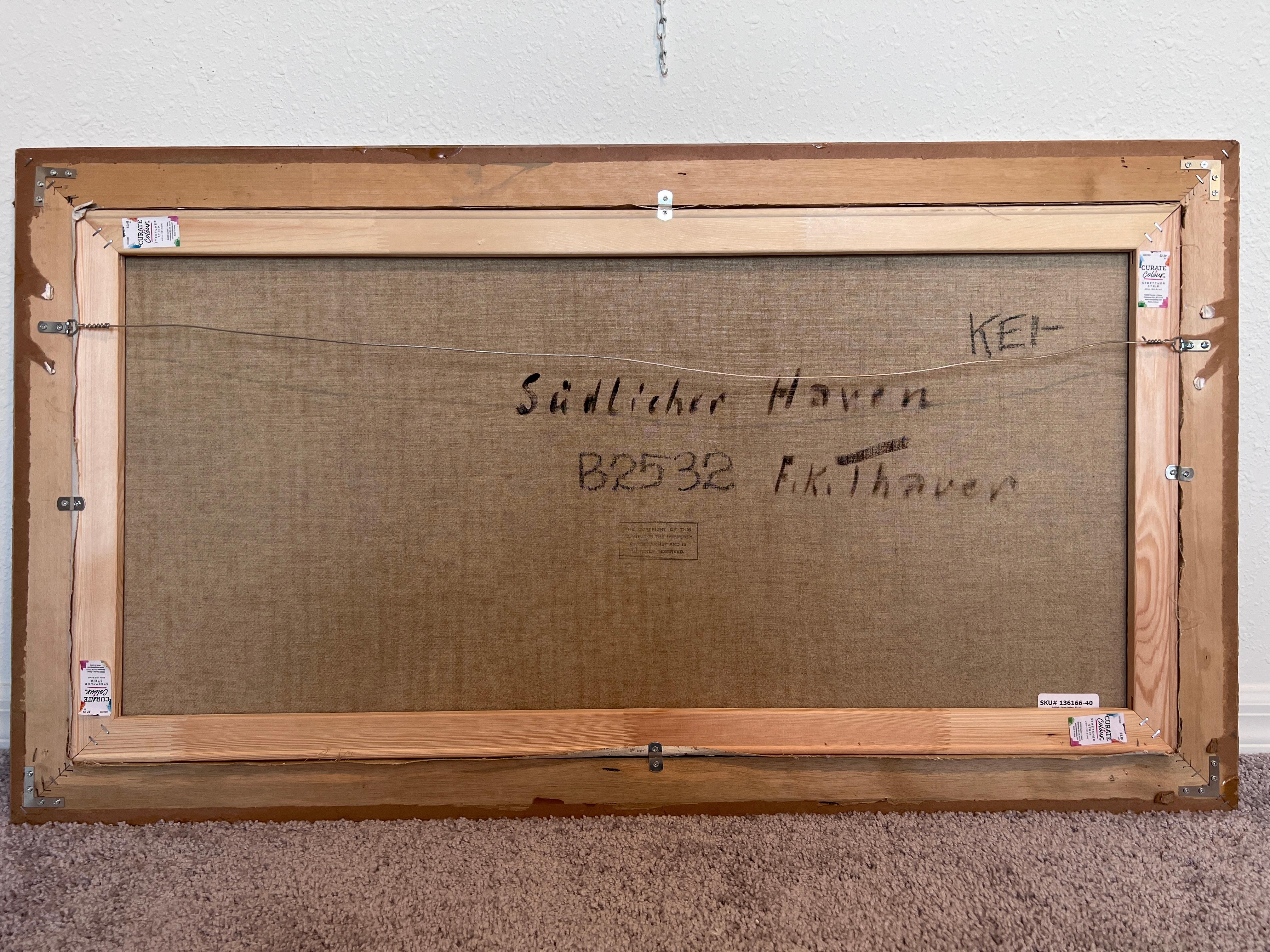 Friedrich Karl Thauer (Deutschland 1924-2009) Original-Ölgemälde auf Leinwand Gerahmt im Angebot 9