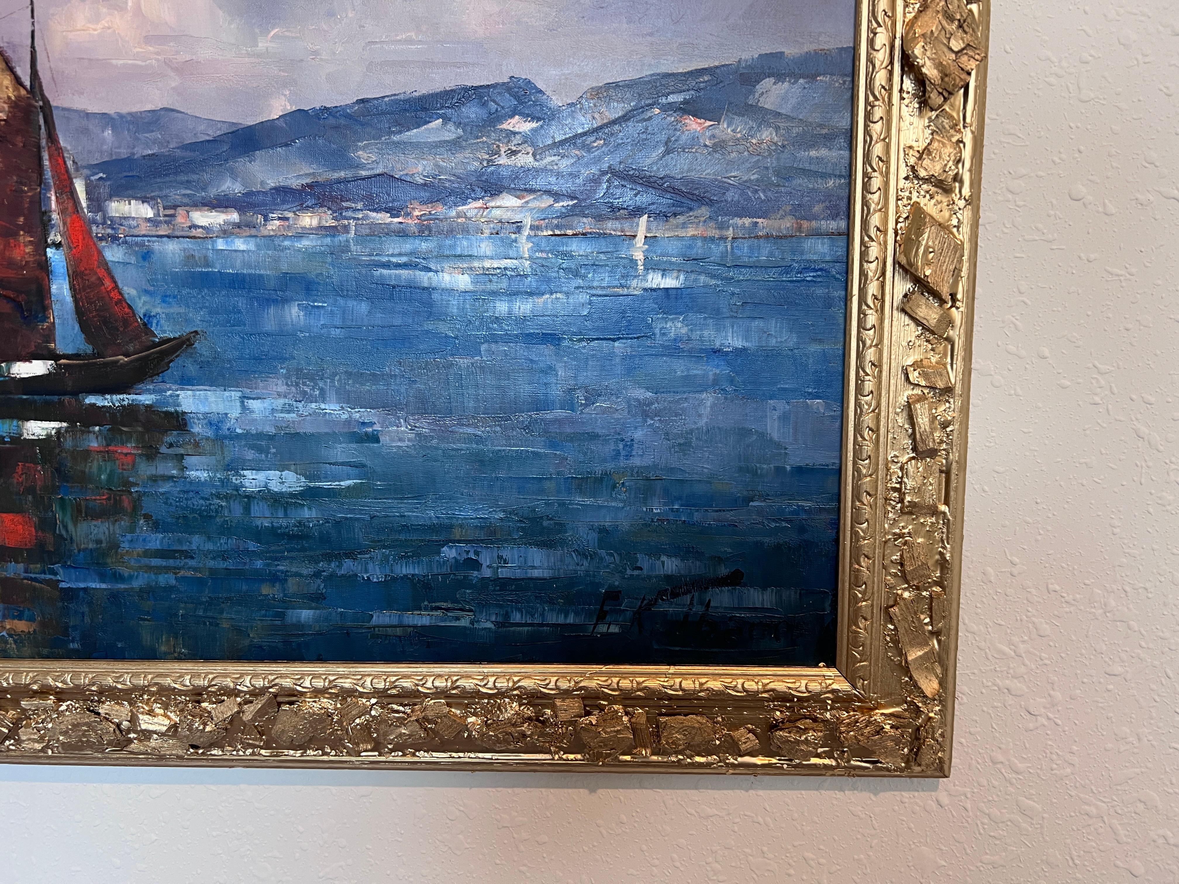 Friedrich Karl Thauer (Deutschland 1924-2009) Original-Ölgemälde auf Leinwand Gerahmt im Angebot 6
