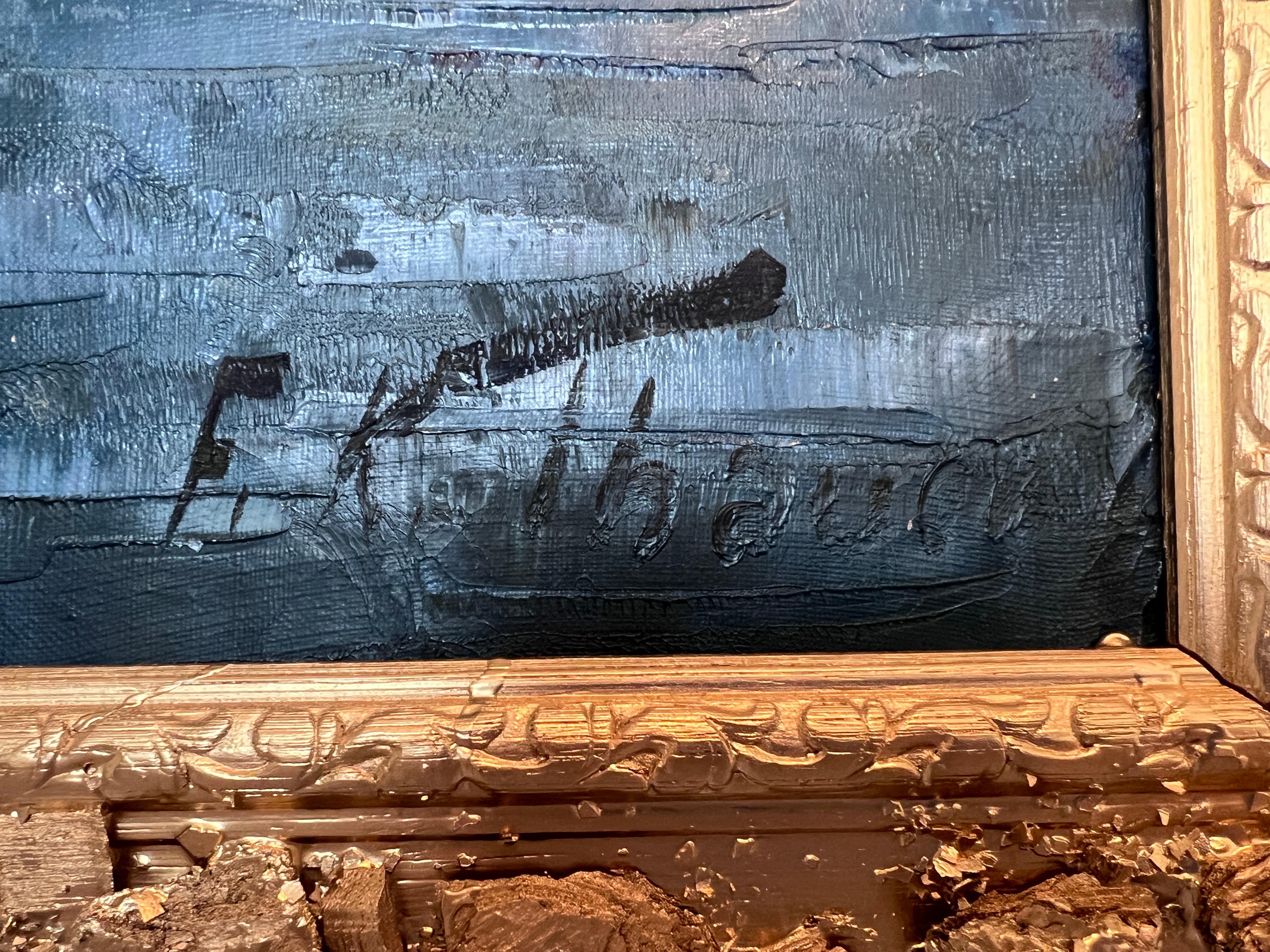 Friedrich Karl Thauer (Deutschland 1924-2009) Original-Ölgemälde auf Leinwand Gerahmt im Angebot 8