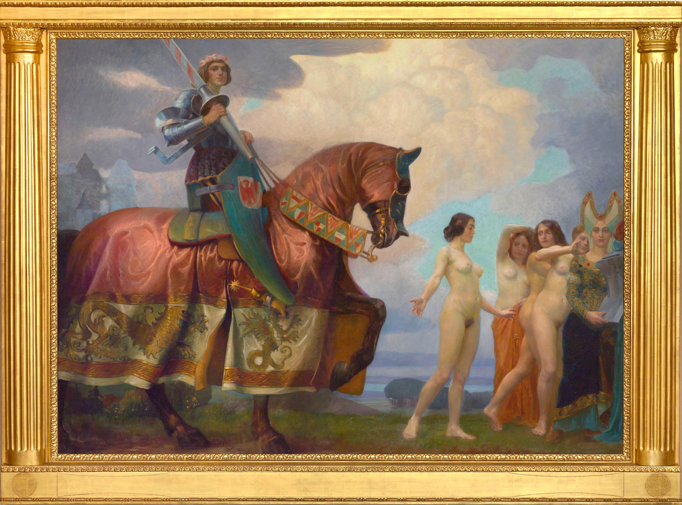 Friedrich König Figurative Painting - "From the Saga of the Nibelungs"
