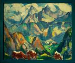 Berglandschaft mit Weidvieh