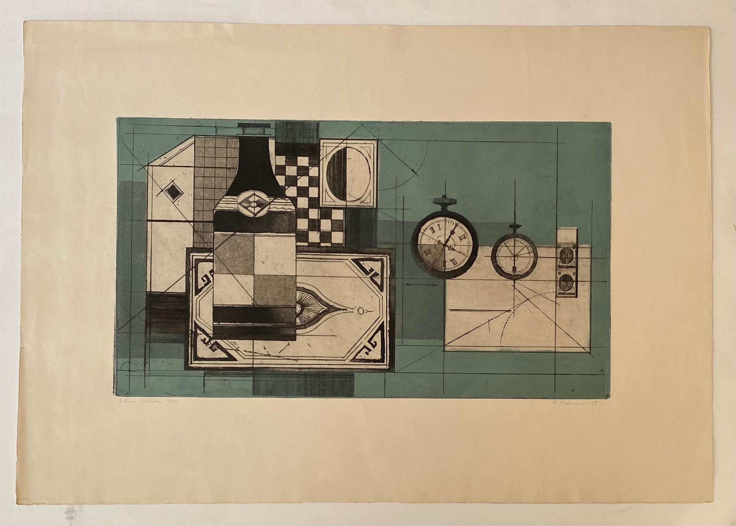 Blaues Sli elcber - Print by Friedrich Meckseper