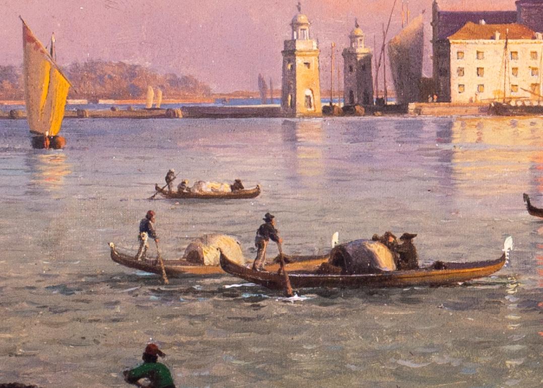 Friedrich Nerly Il Vecchio (tedesco, 1807-1878)
Palazzo Piscani, Venezia
firmato 'Nerly' (in basso a destra)
olio su tela
20 x 32 1/2 pollici (50,8 x 82,5 cm)
PROVENIENZA
Acquistato dal bisnonno dell'attuale proprietario, intorno al 1910, e poi per