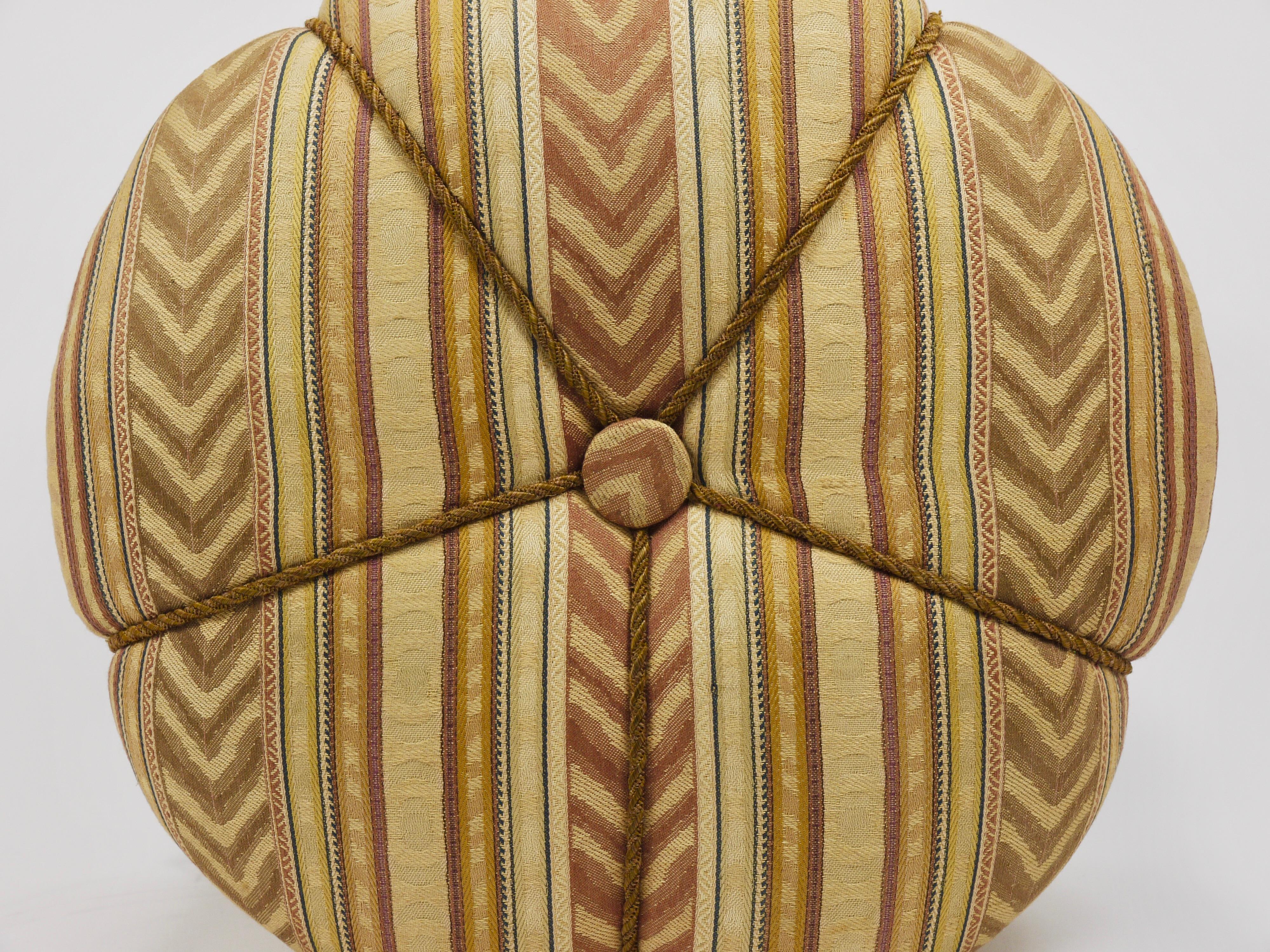 Friedrich Otto Schmidt Art Deco Stool, Pouf, Original Condition, Vienna, 1920s For Sale 5