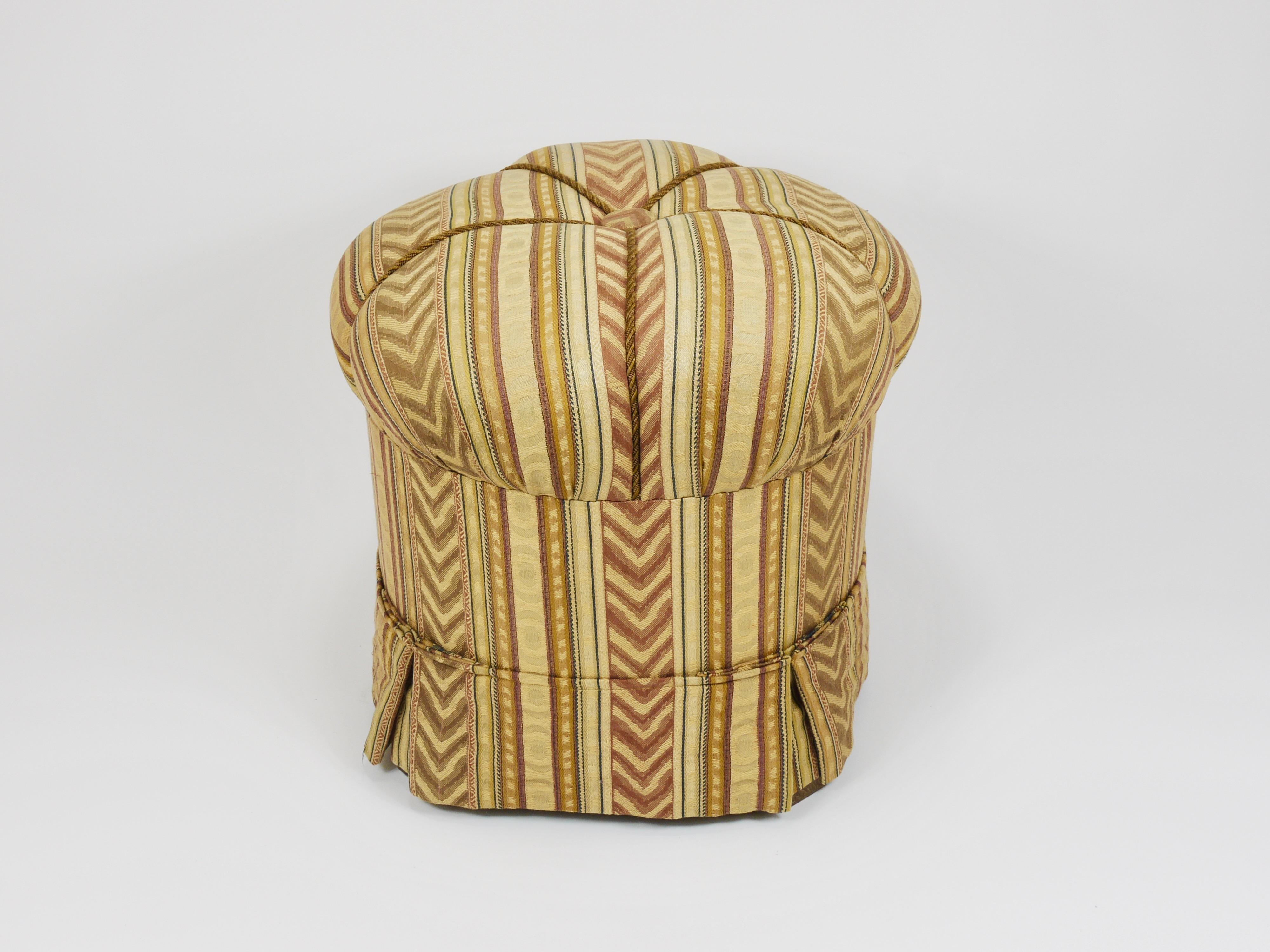 Friedrich Otto Schmidt Art Deco Stool, Pouf, Original Condition, Vienna, 1920s For Sale 7