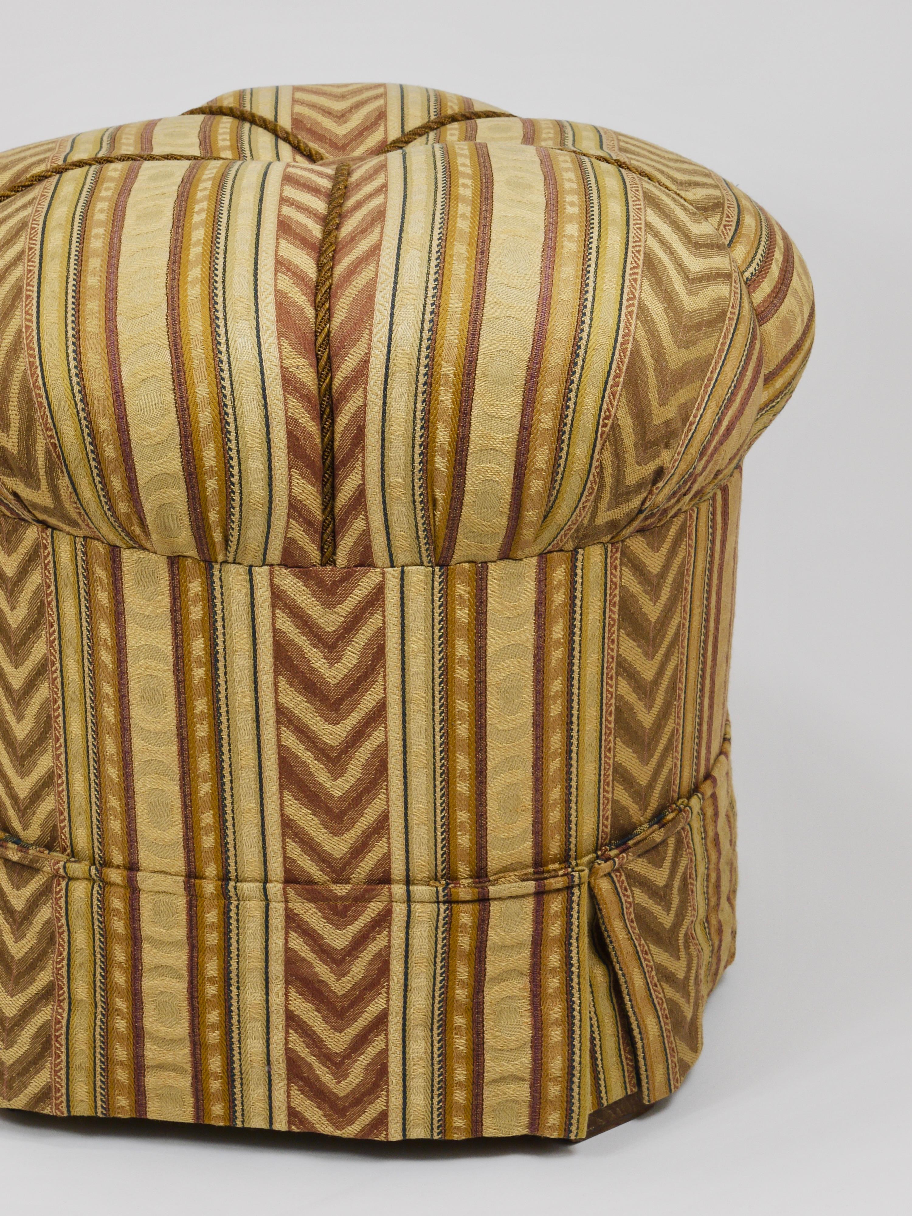 Friedrich Otto Schmidt Art Deco Stool, Pouf, Original Condition, Vienna, 1920s For Sale 10