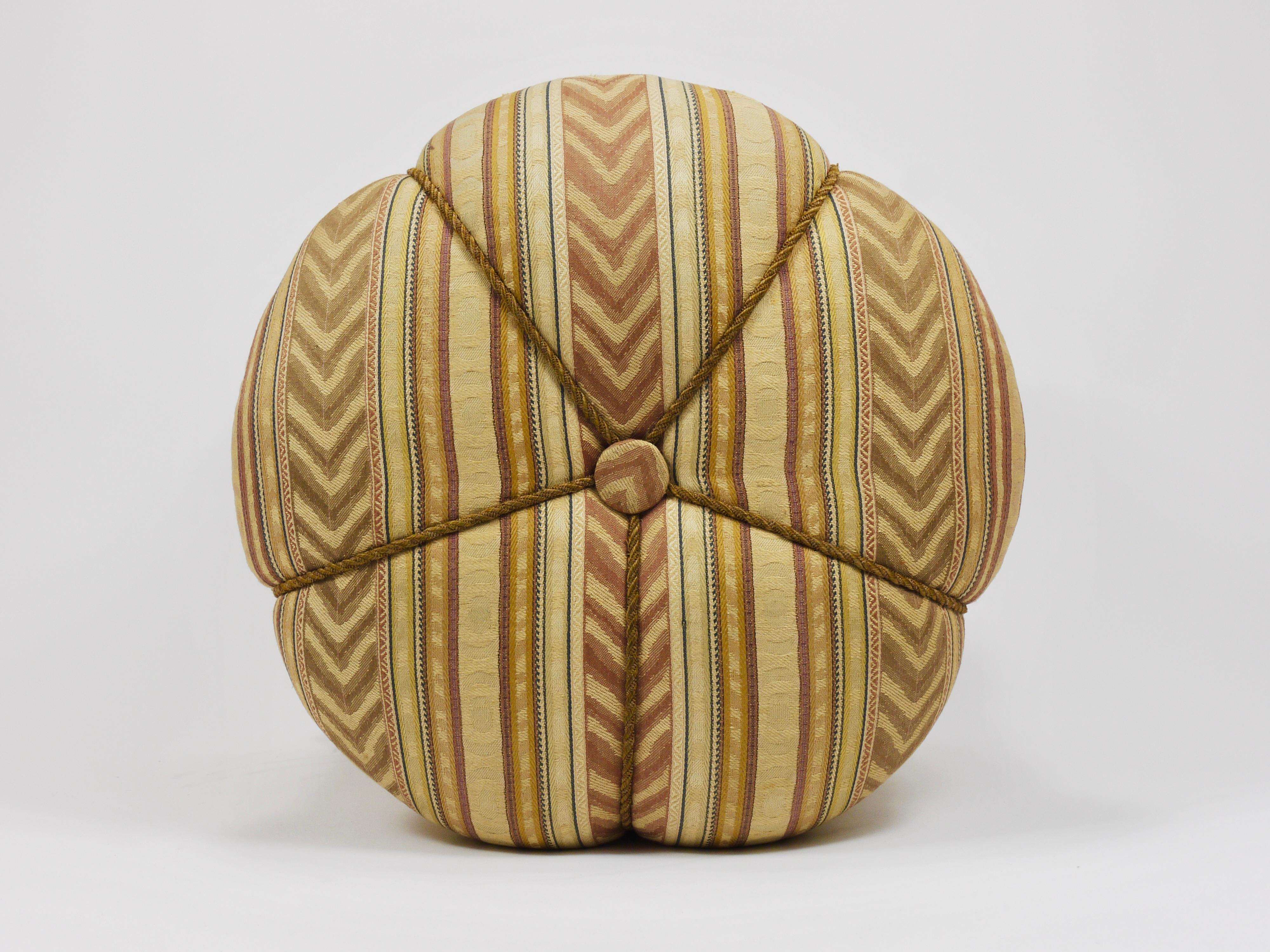 Fabric Friedrich Otto Schmidt Art Deco Stool, Pouf, Original Condition, Vienna, 1920s For Sale